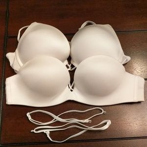 Victorias Secret White push up bra bundle
